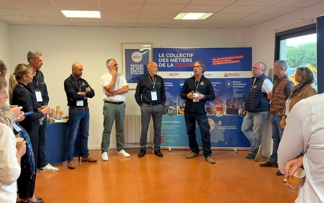 le collectif des métiers de la sécurité lors de la matinée