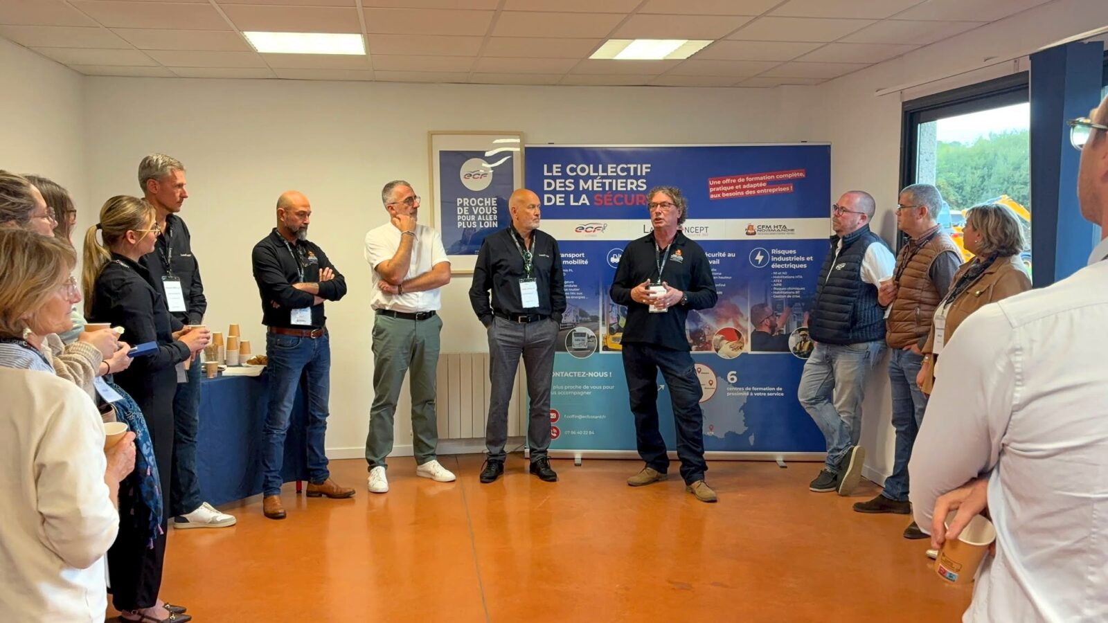 le collectif des métiers de la sécurité lors de la matinée